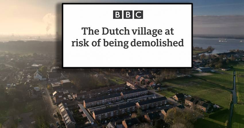 BBC reist af naar Moerdijk voor reportage over verdwijning dorp: ‘Onrust is voelbaar in de straten’