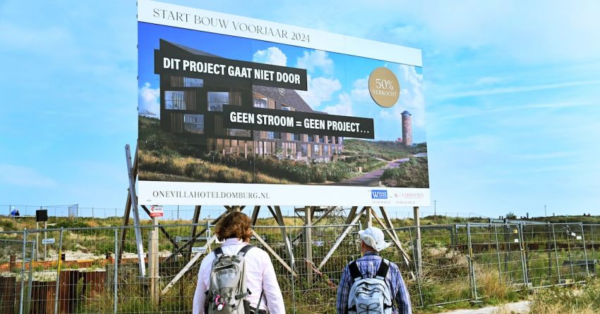 Een waterstofgenerator en 160 zonnepanelen moeten bouw nieuw hotel Domburg weer op gang brengen