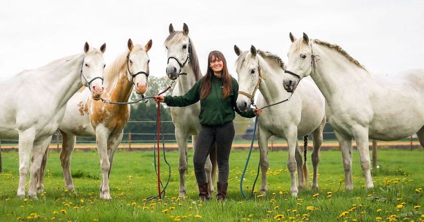 Manuela helpt met haar paarden vastgelopen kinderen weer op gang