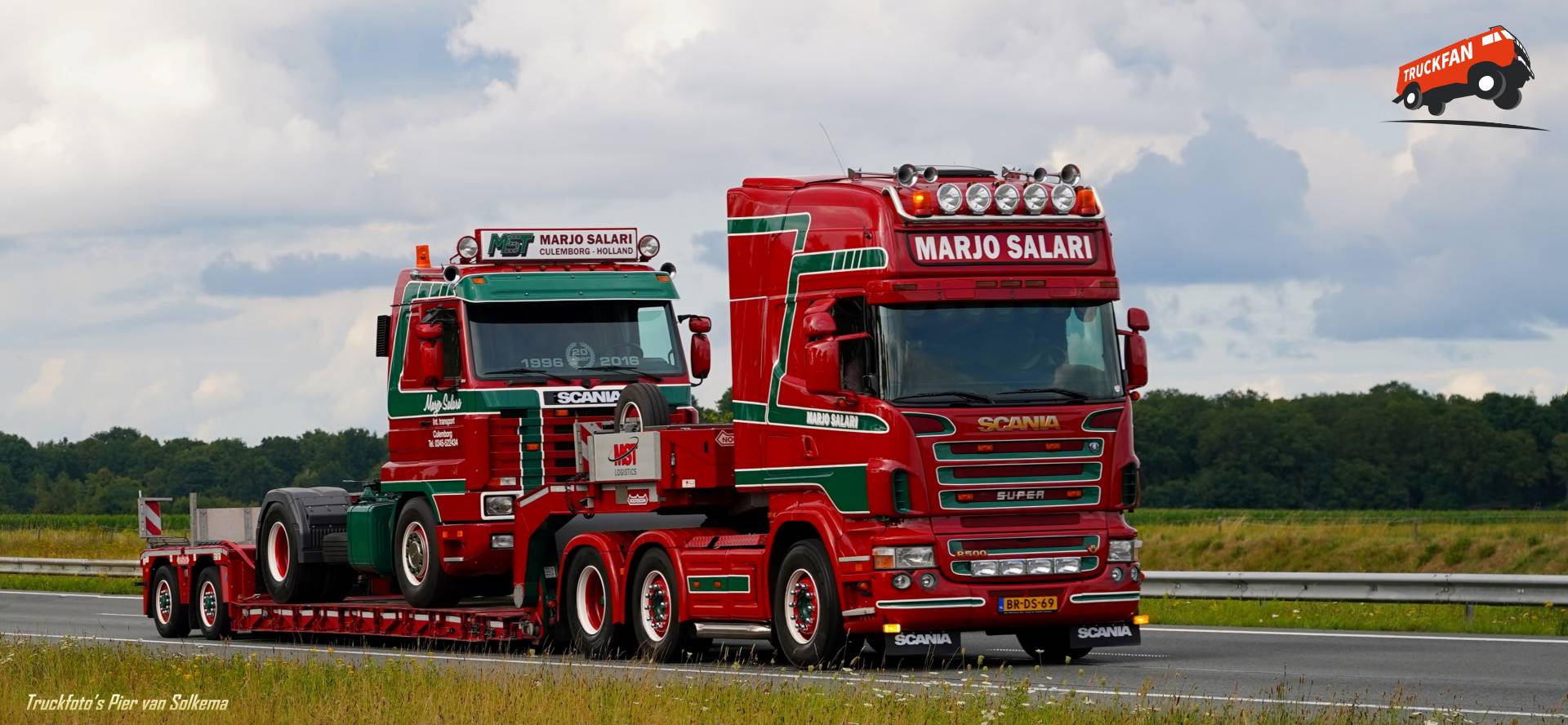 Scania R500 vrachtwagen bij A28 Hooghalen