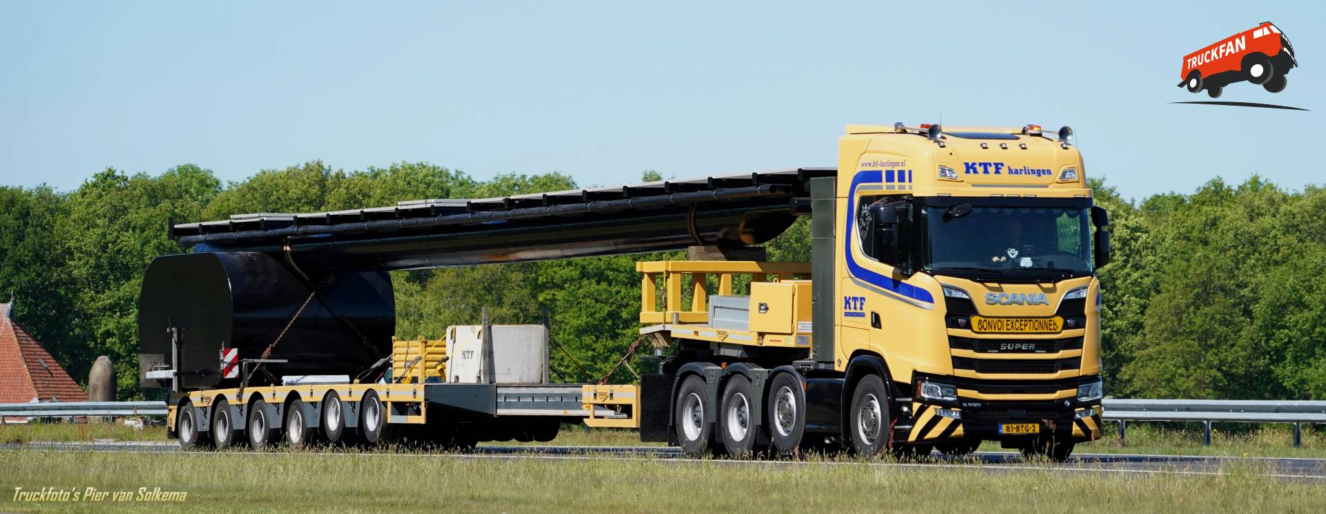 Scania S650 truck near A7 Joure