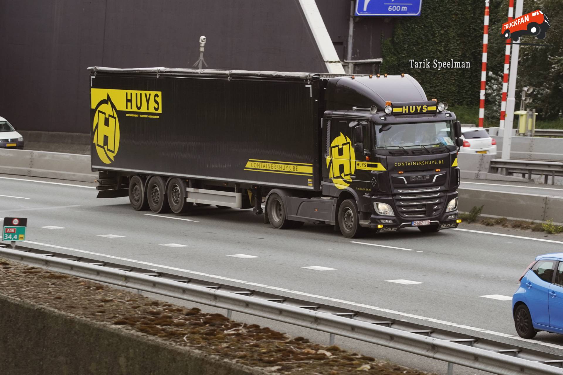 DAF XF Euro 6 vrachtwagen op A16