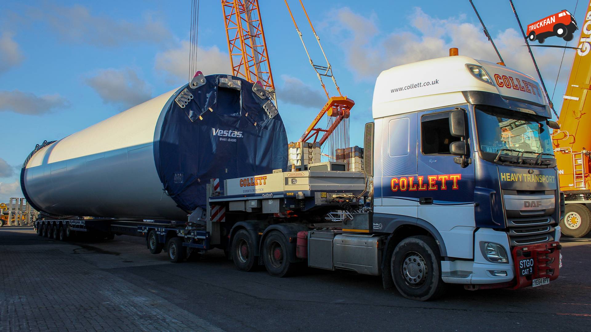 Levering van Vestas-turbineonderdelen door Collett in Dumfries