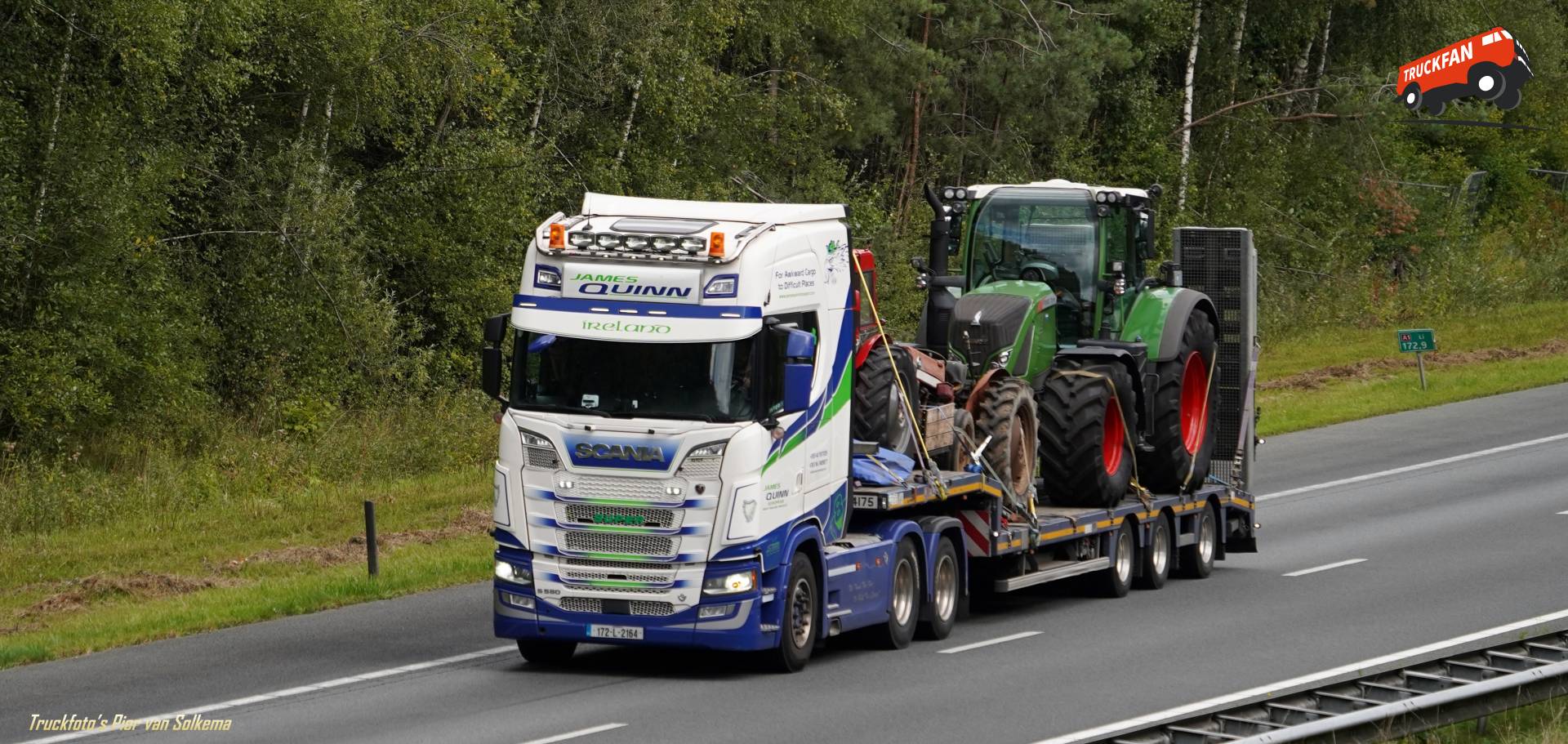 Scania S580 vrachtwagen van Quinn's bedrijf