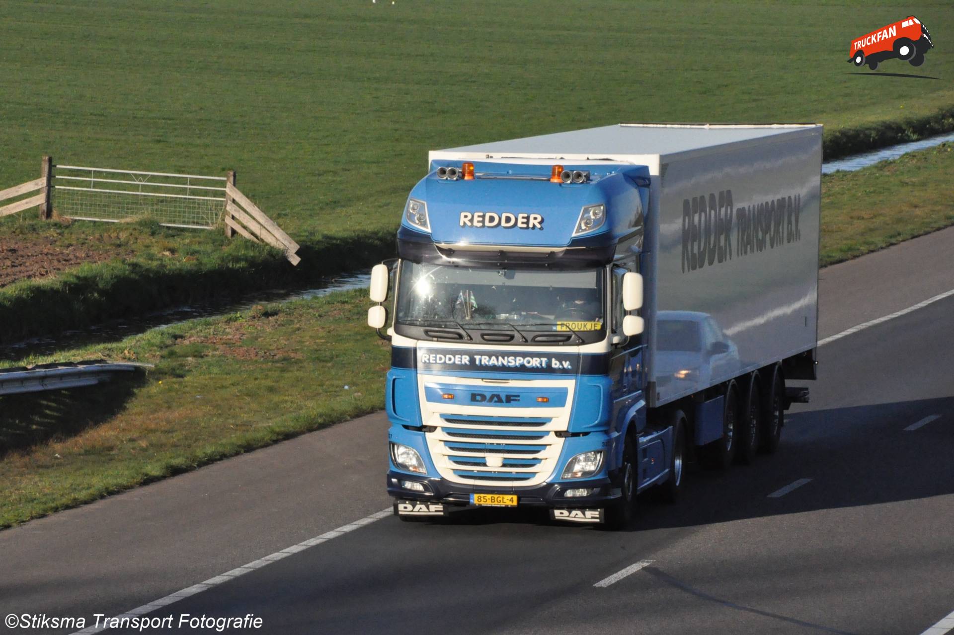 DAF XF koelvries transport truck in Staphorst