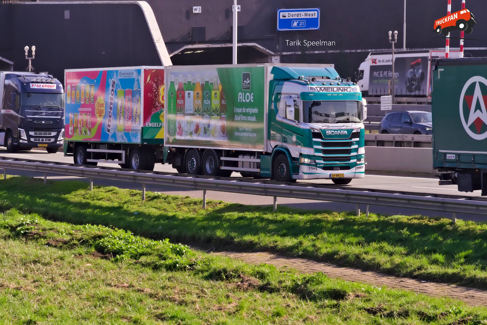 Scania R450 vrachtwagen met kenteken 69-BNJ-5