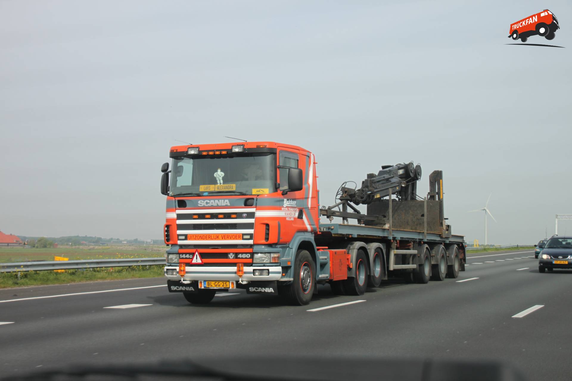 Scania 144 vrachtwagen van Bakker Transport