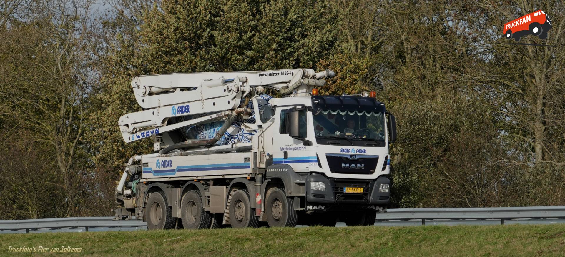 MAN TGS mixer truck on A7 Sneek