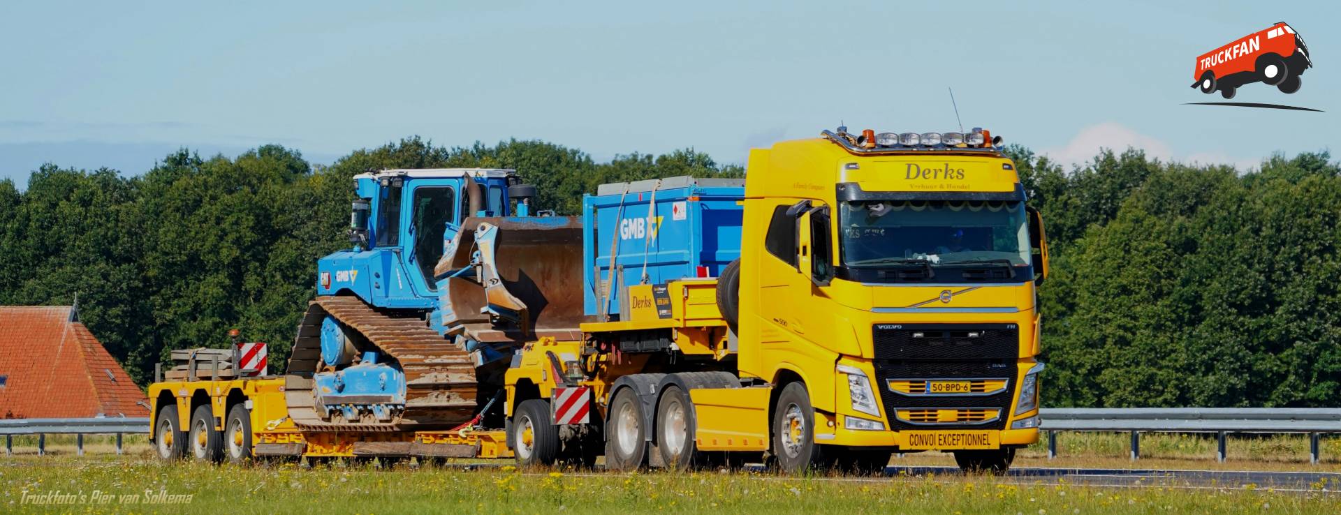 Volvo FH4 vrachtwagen op A7 bij Joure