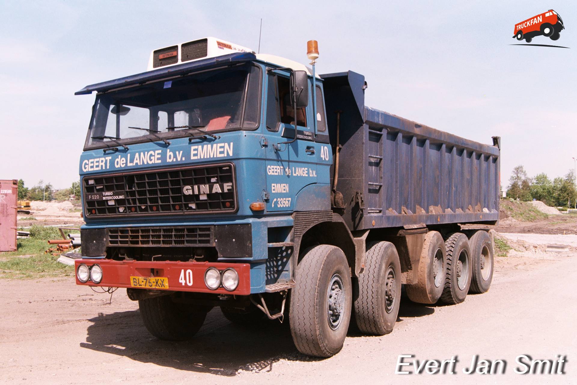 Ginaf F520 vrachtwagen van Geert de Lange