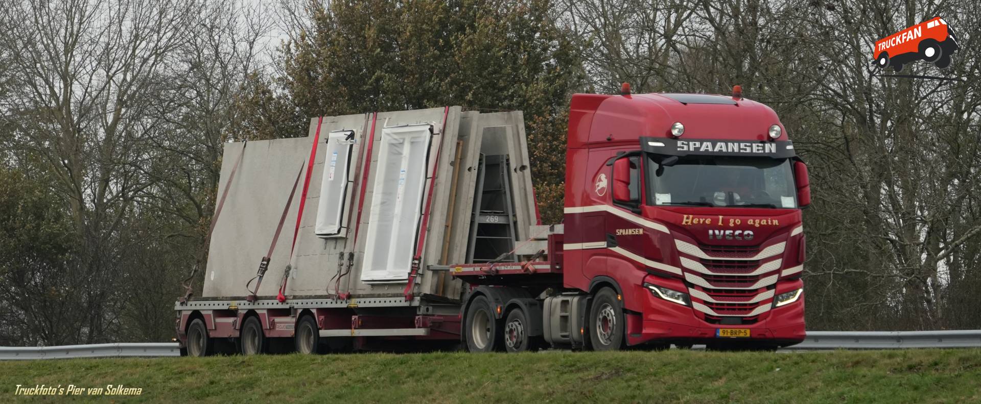 Iveco S Way truck on A7 near Sneek
