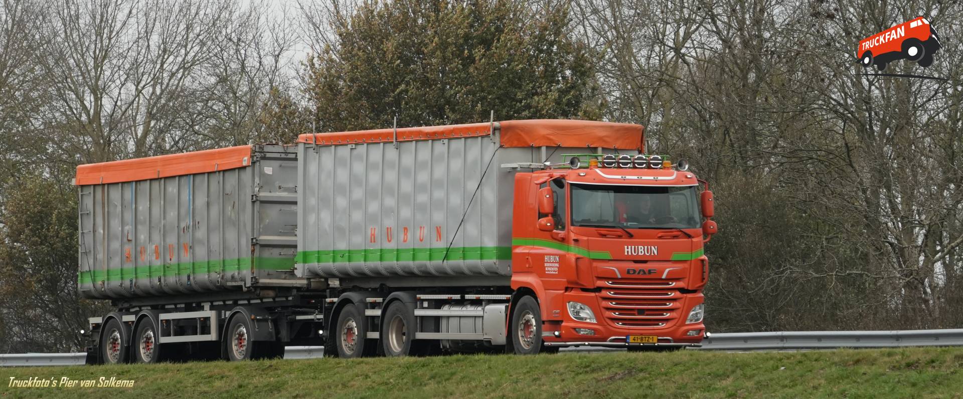 DAF CF truck near A7 Sneek