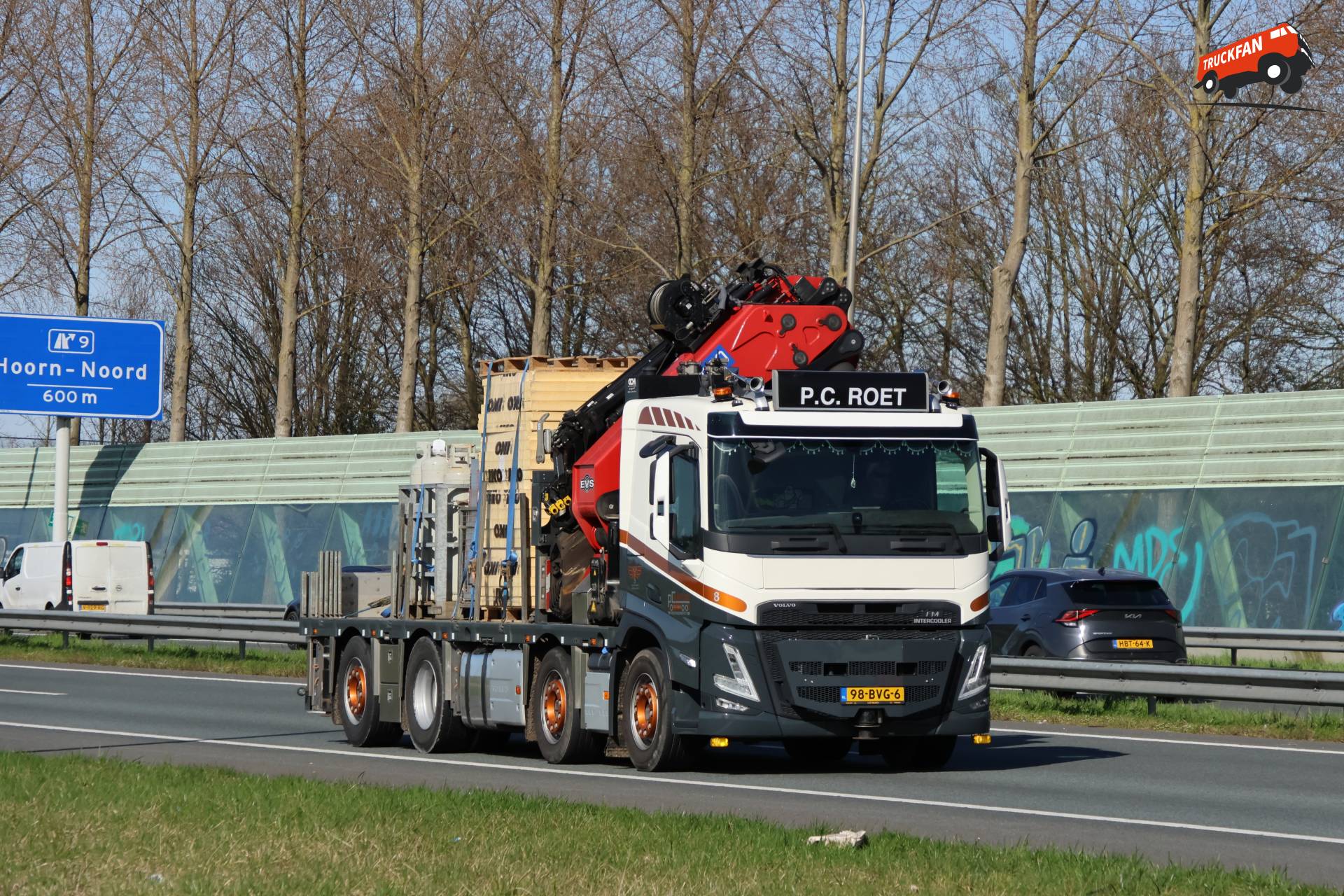 Volvo FM truck near A7 Hoorn