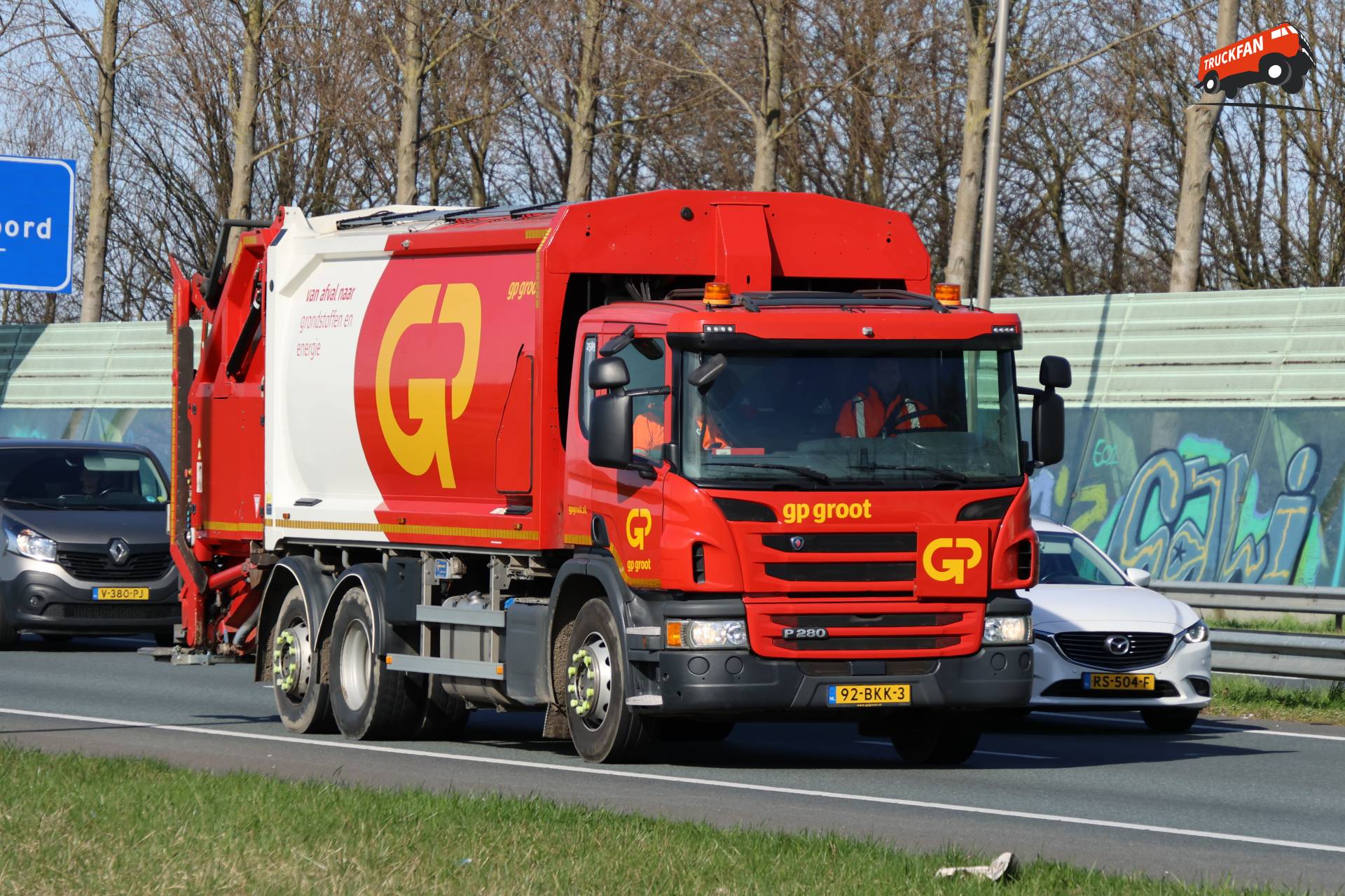Scania P280 truck at A7 Hoorn on 20 March 2026