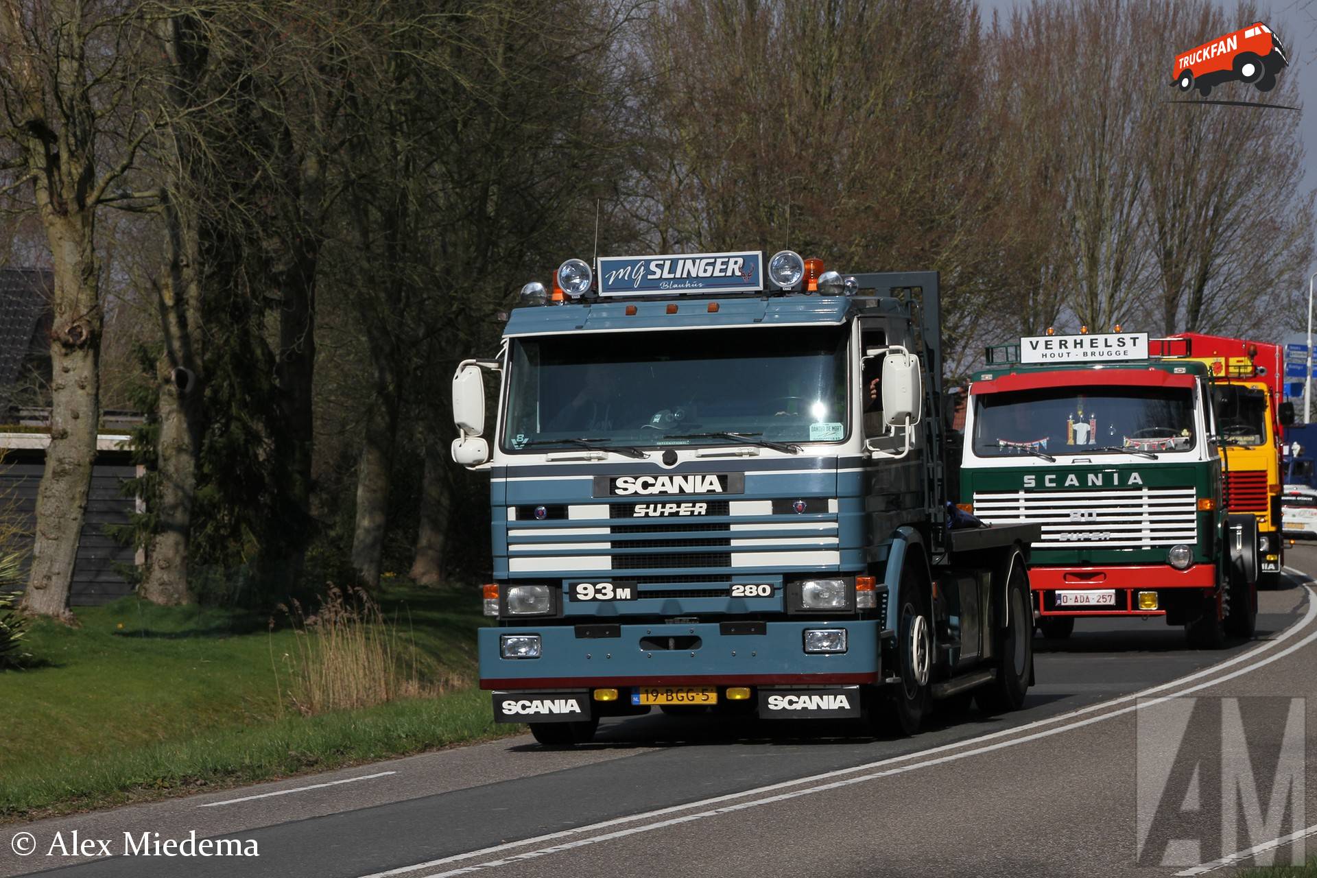 Scania 93 vrachtwagen in Noordwesthoek van Fryslân