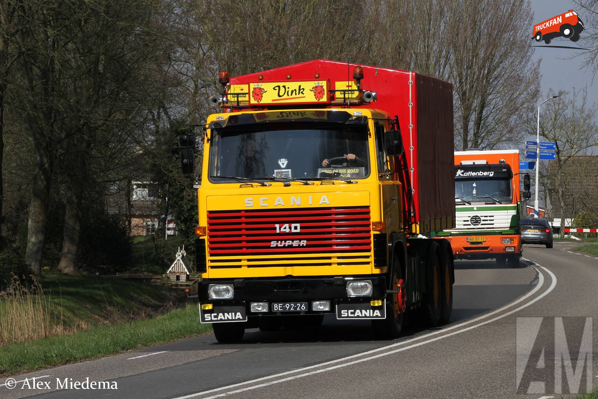 Scania 140 truck van Transportbedrijf H. Vink en Zonen B.V.