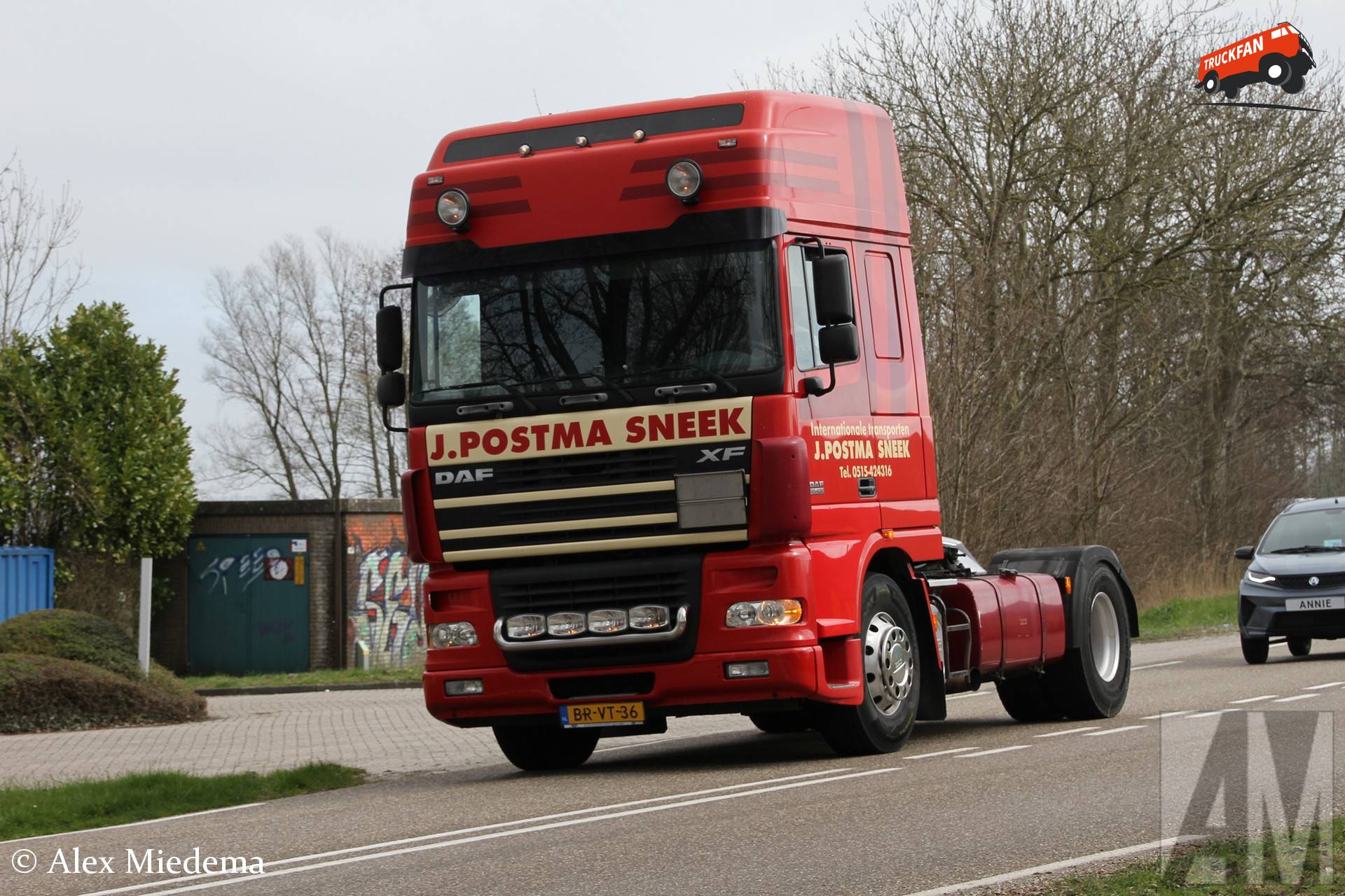 DAF XF95 vrachtwagen van J. Postma in Friesland