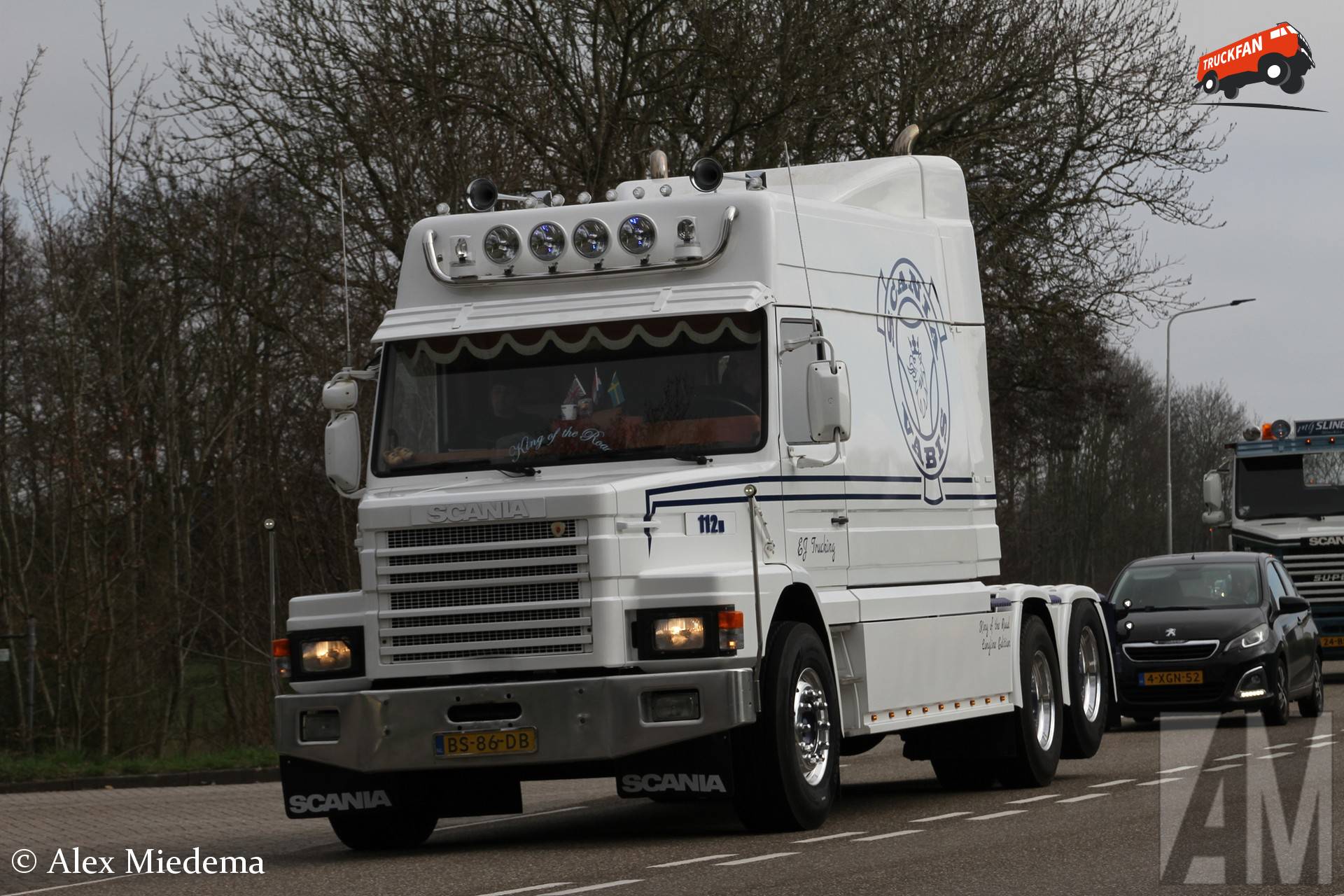 Scania T112E 'Longline' truck in Friesland