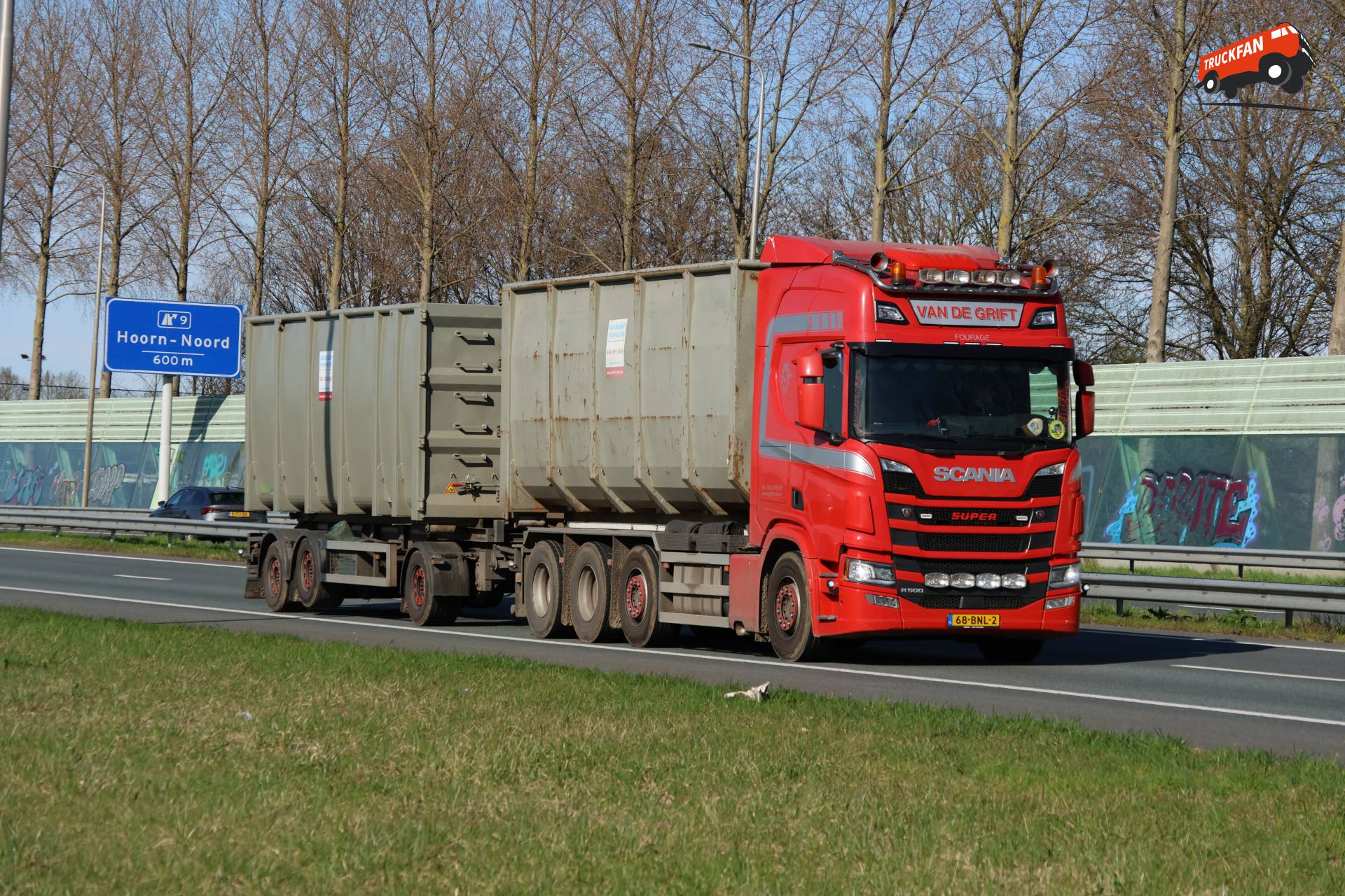 Scania R500 truck near A7 Hoorn