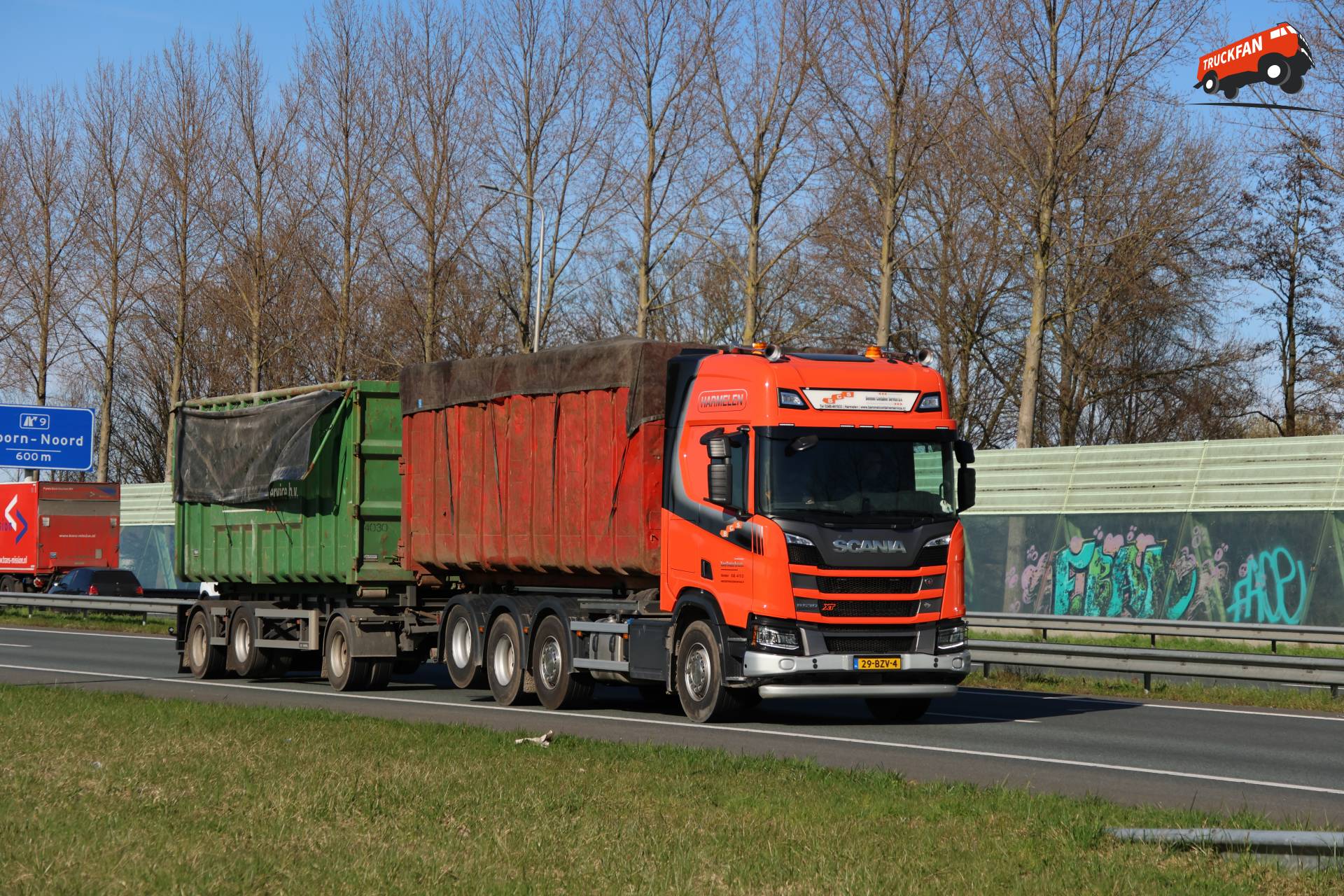 Scania R530 XT truck near A7 Hoorn