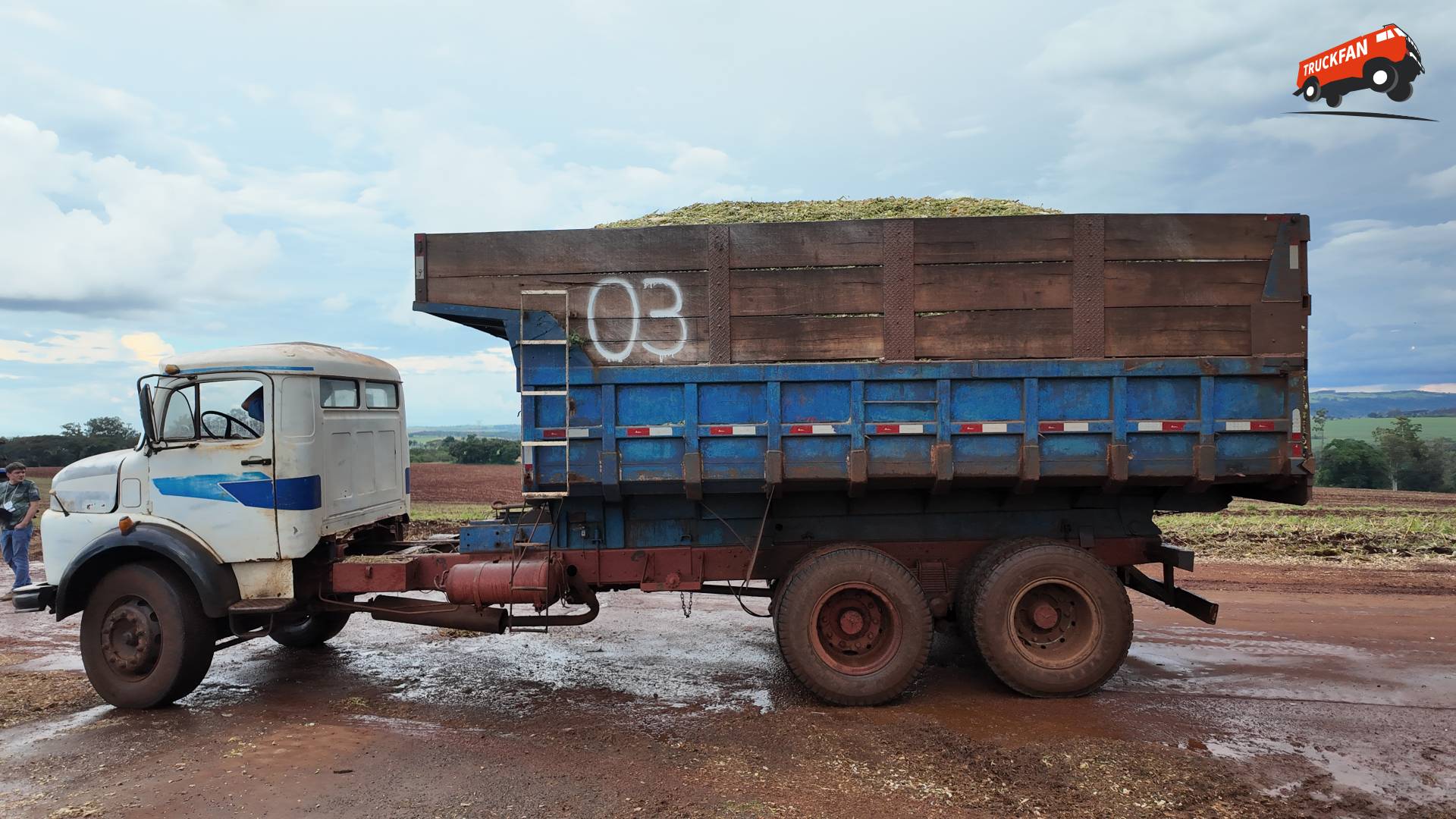 Kipper truck gebruikt voor maistransport in Brazilië