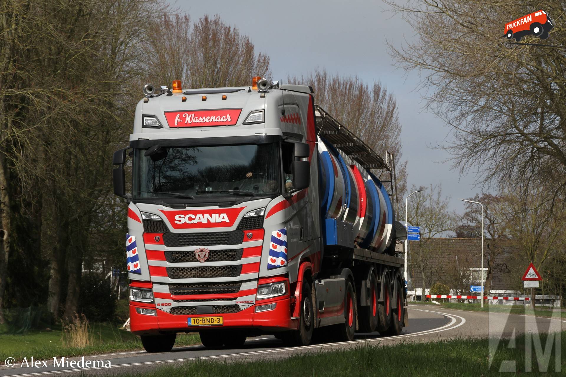 Scania S500 vrachtwagen van fa. Wassenaar