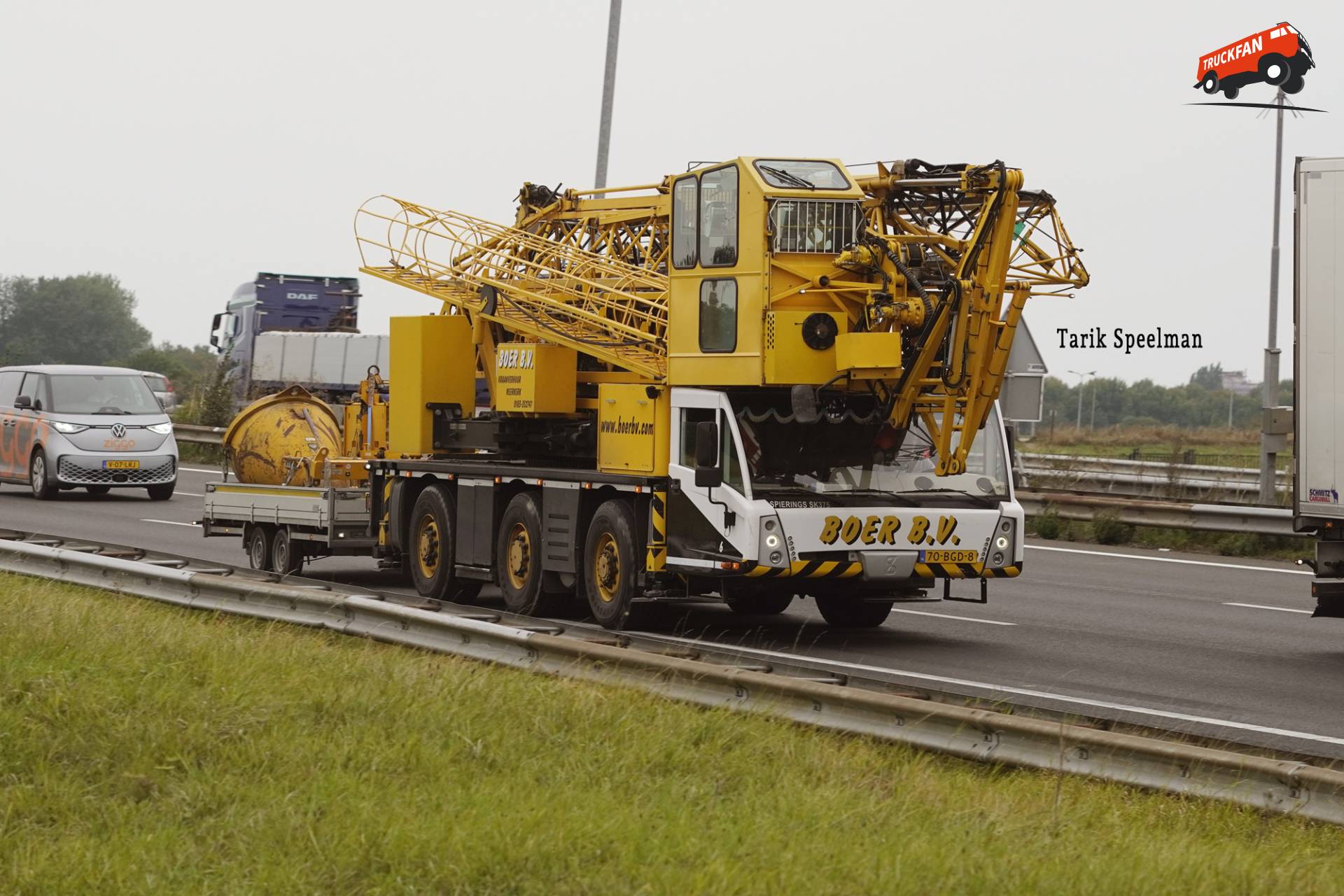 Hijskraan Spierings SK375 bij A15