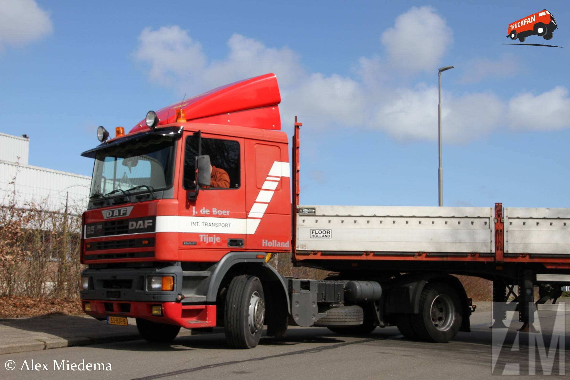 DAF 95 truck van J. de Boer in Tijnje