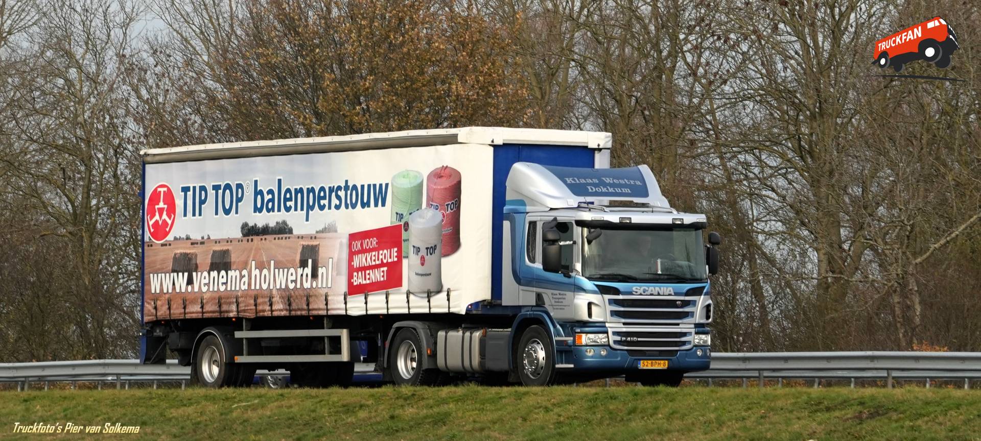 Scania P410 vrachtwagen van Klaas Westra