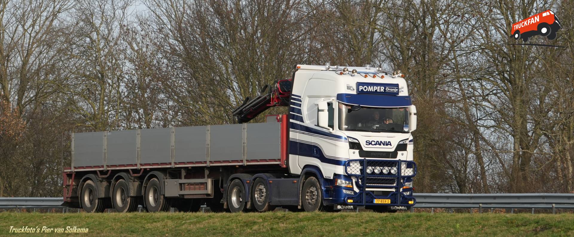 Scania S500 truck bij Pomper bedrijf