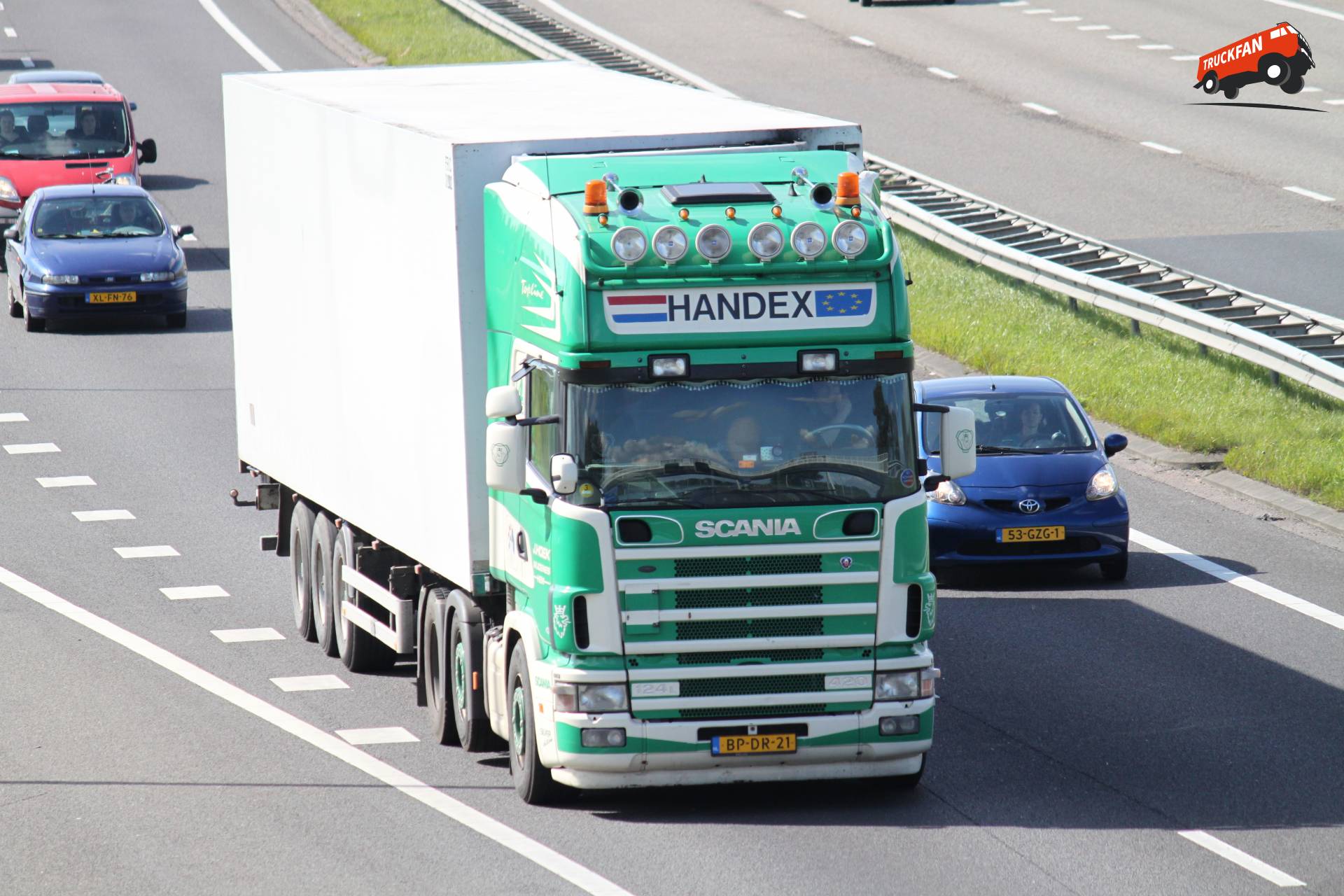 Scania 124 truck of J Hoek