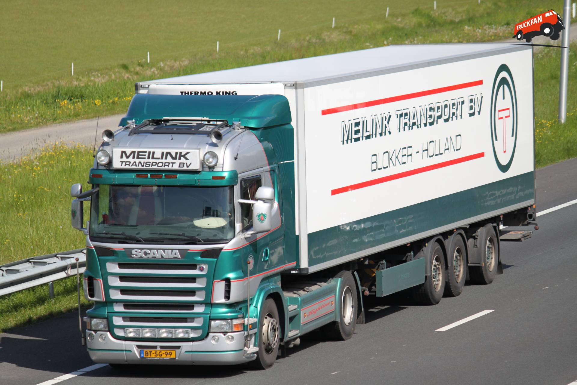 Scania R-serie vrachtwagen van Meilink Transport