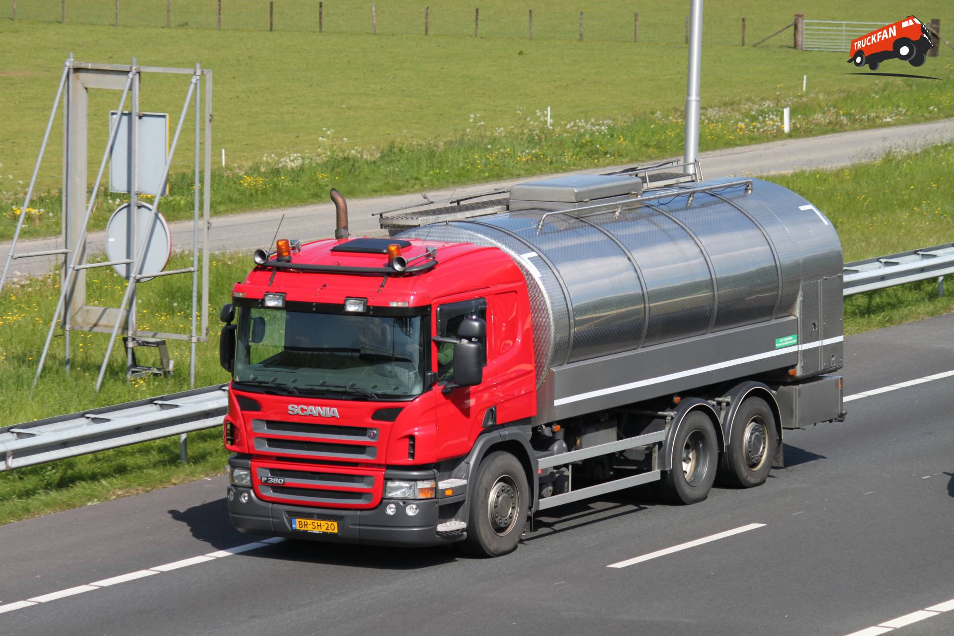 Scania P380 truck on May 14, 2010