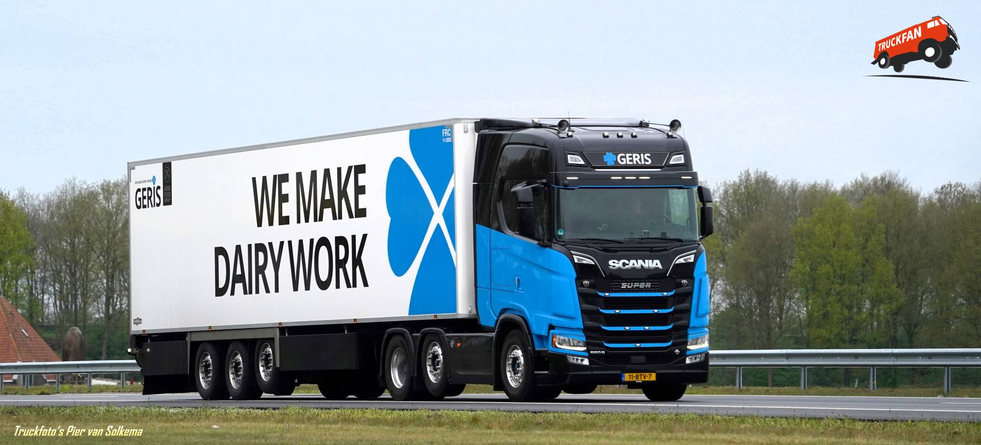 Scania S660 truck on A7 Joure