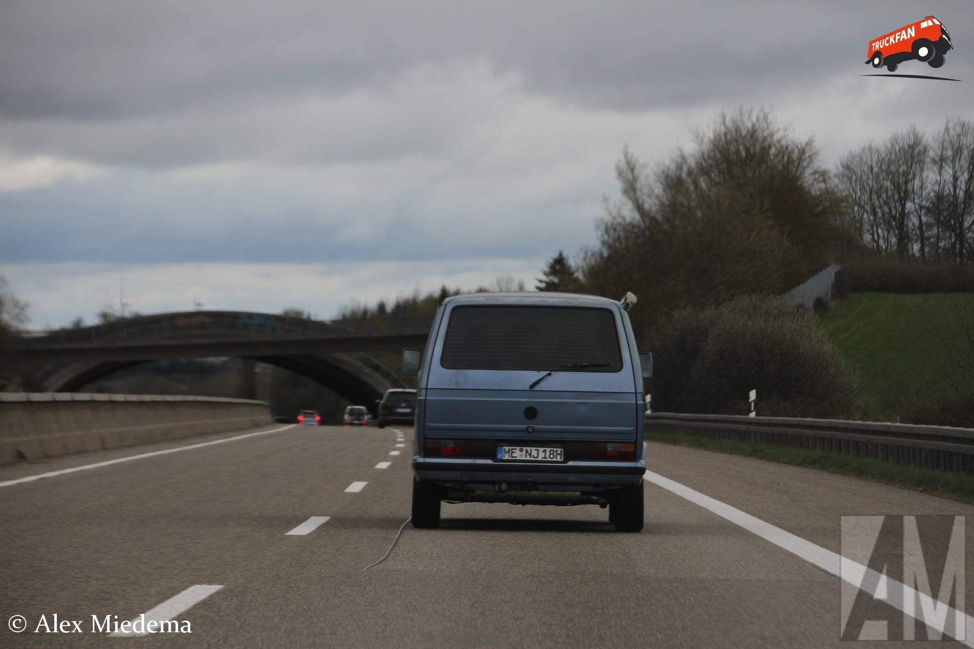 Volkswagen Transporter T3 op Duitse snelweg