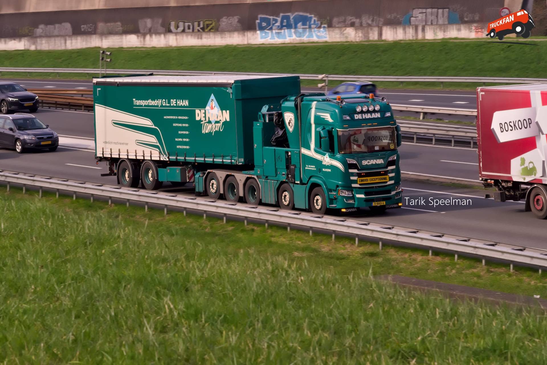 Scania R540 zwaartransport op A16