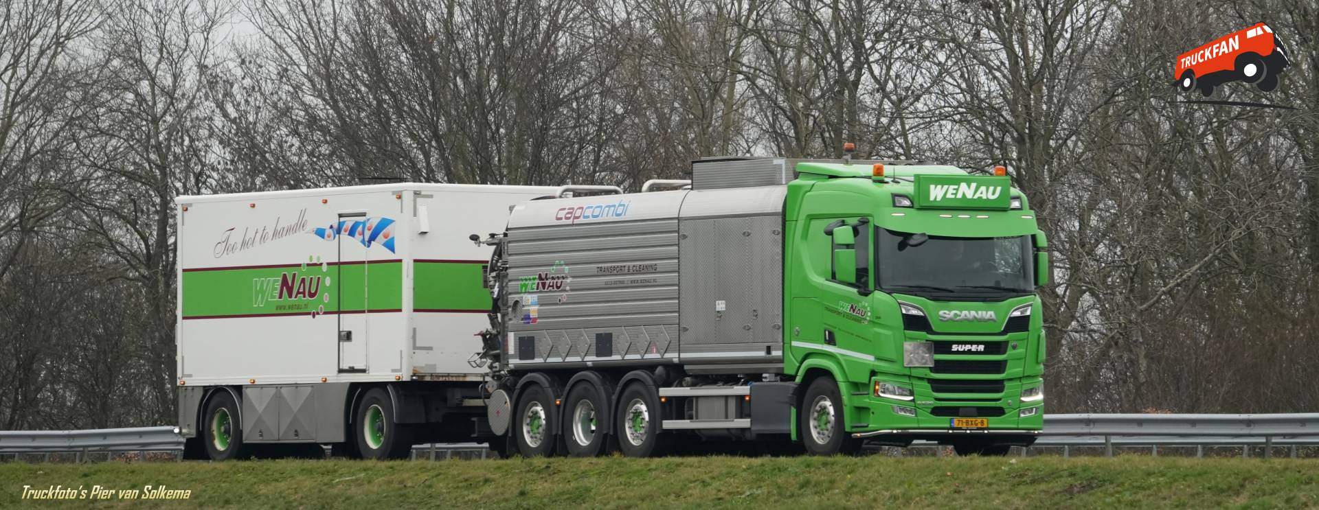 Scania R530 vrachtwagen bij A7 Sneek