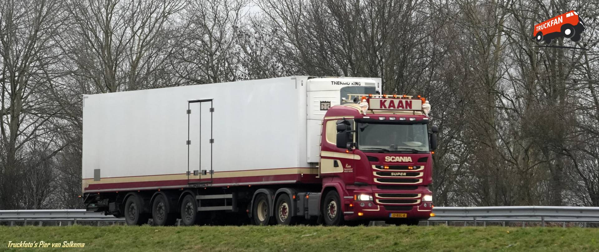 Scania R450 truck near A7 Sneek