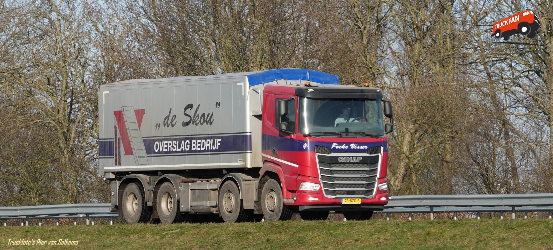Ginaf gesloten box truck on the A7 Sneek