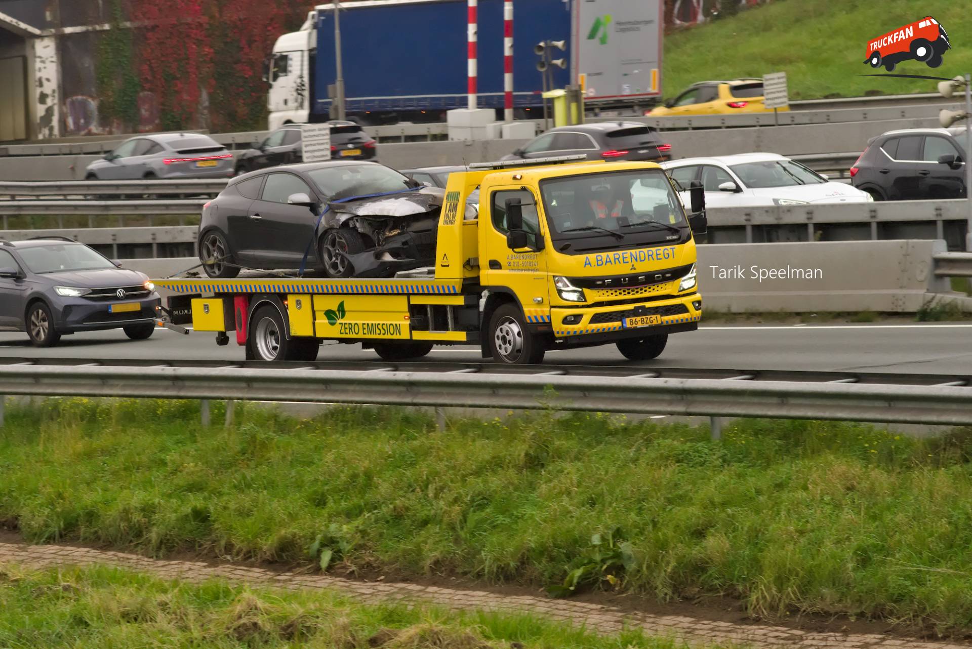 Fuso Electric eCanter Truck on A16 Road