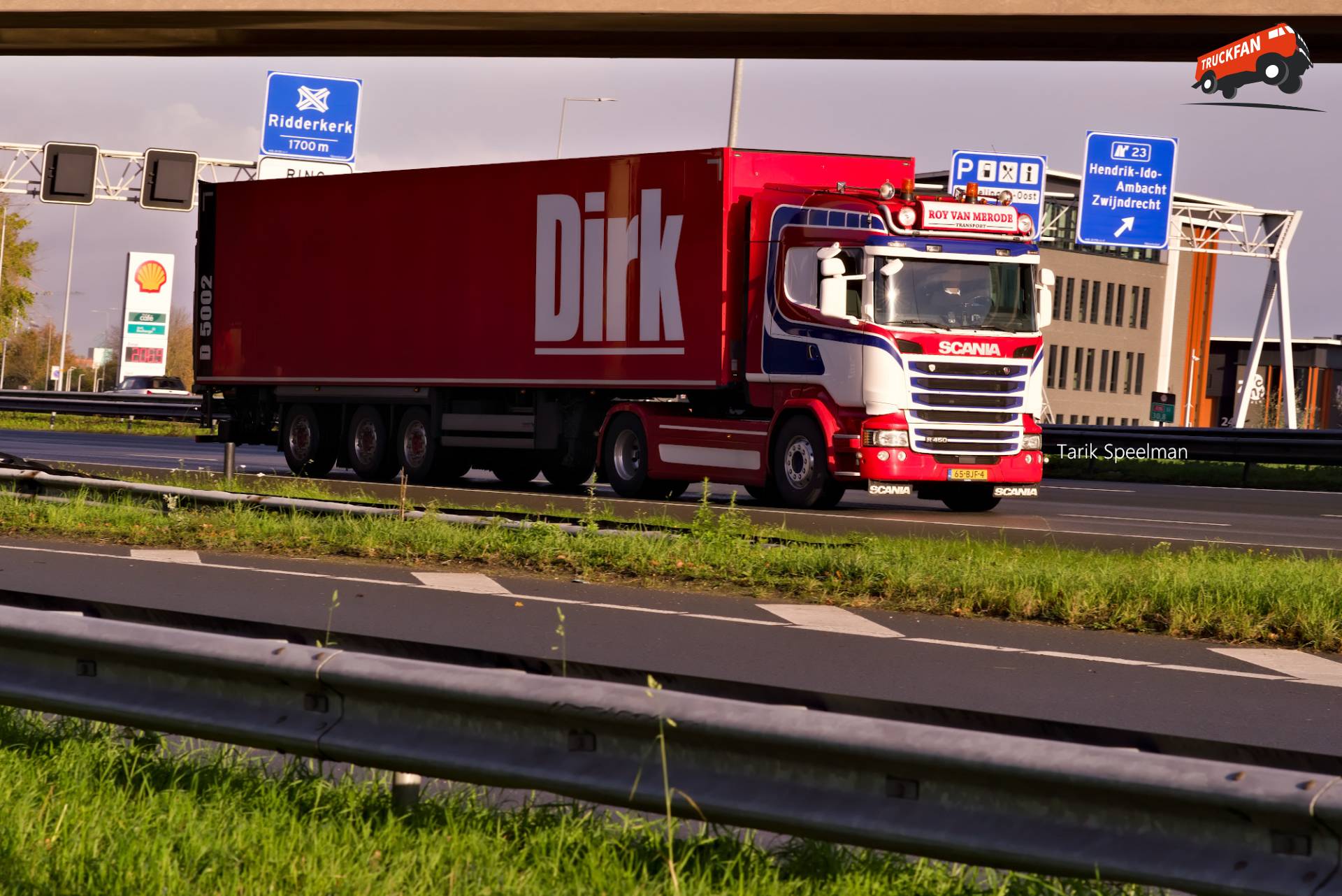 Scania R450 vrachtwagen met kenteken 65-BJF-4