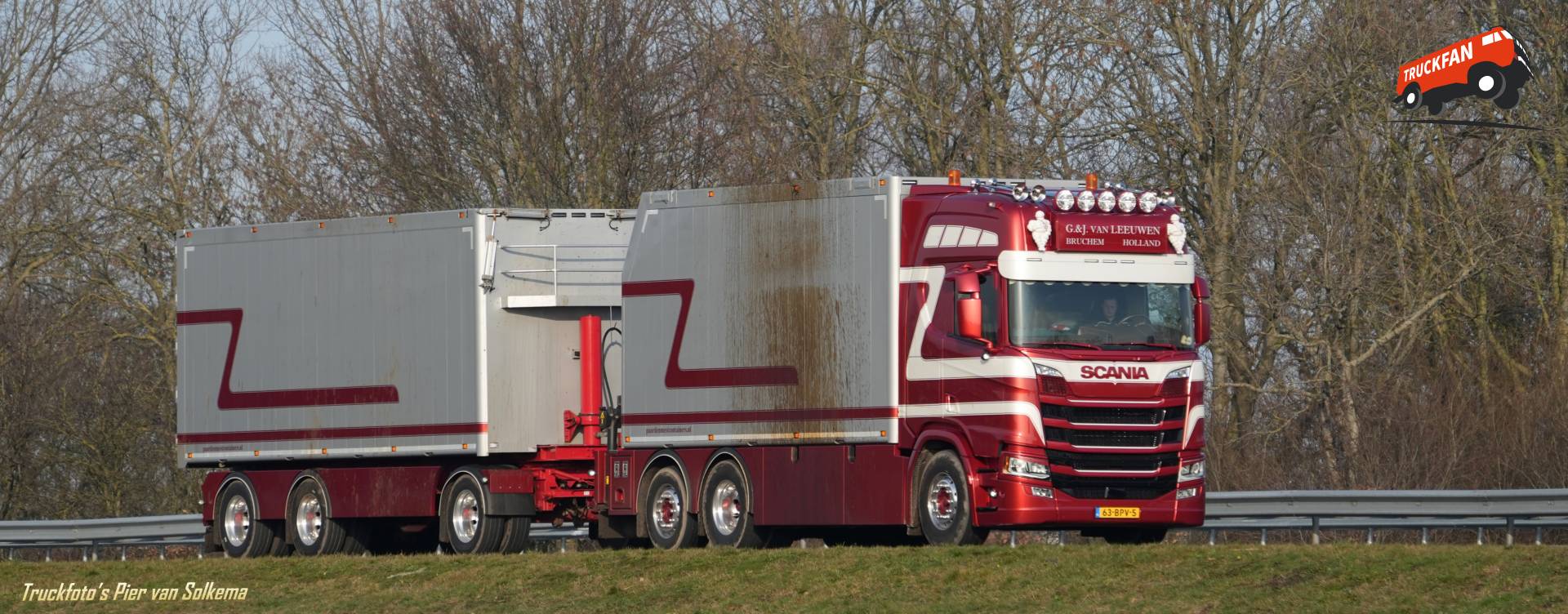 Scania R580 vrachtwagen bedrijf Van Leeuwen
