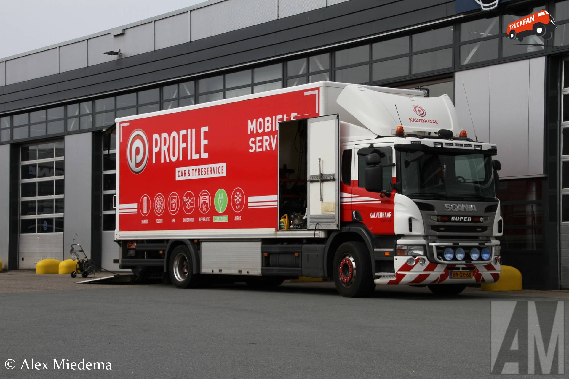 Scania P230 servicetruck van Profile Kalvenhaar