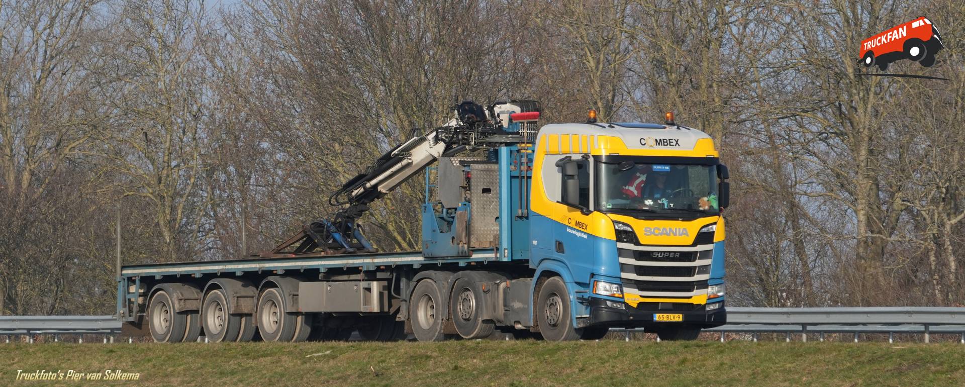 Scania R450 truck near A7 Sneek