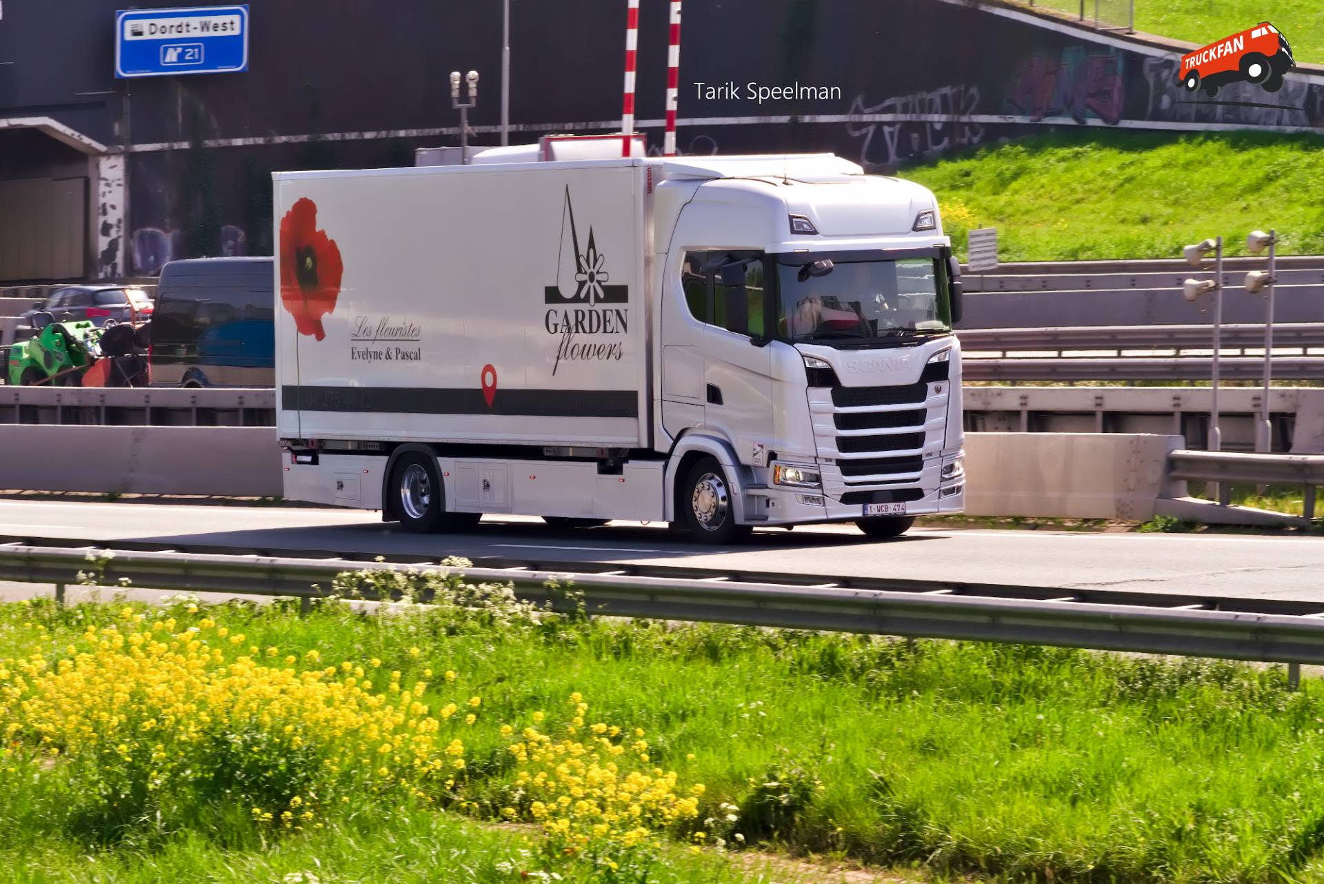 Scania S-serie vrachtwagen met kenteken 1-WCB-474