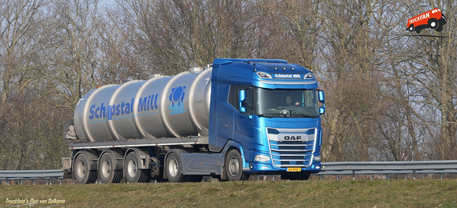 DAF XG truck near A7 Sneek