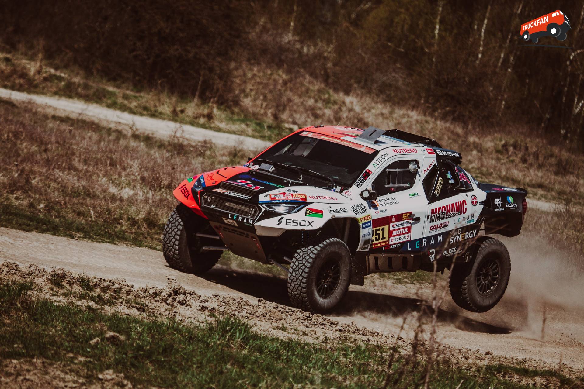 The team's Red-Lined REVO T1+ at the test at Milovice earlier this month