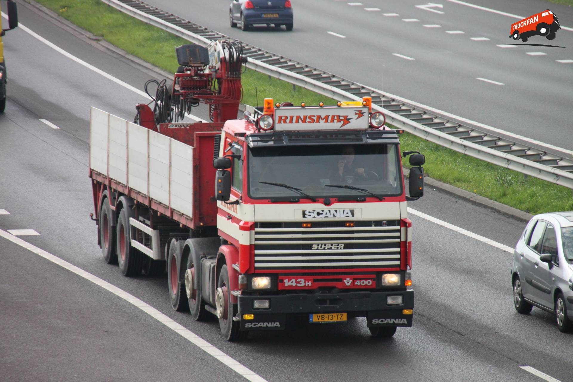 Scania 143 truck of Transportbedrijf Tj. Rinsma
