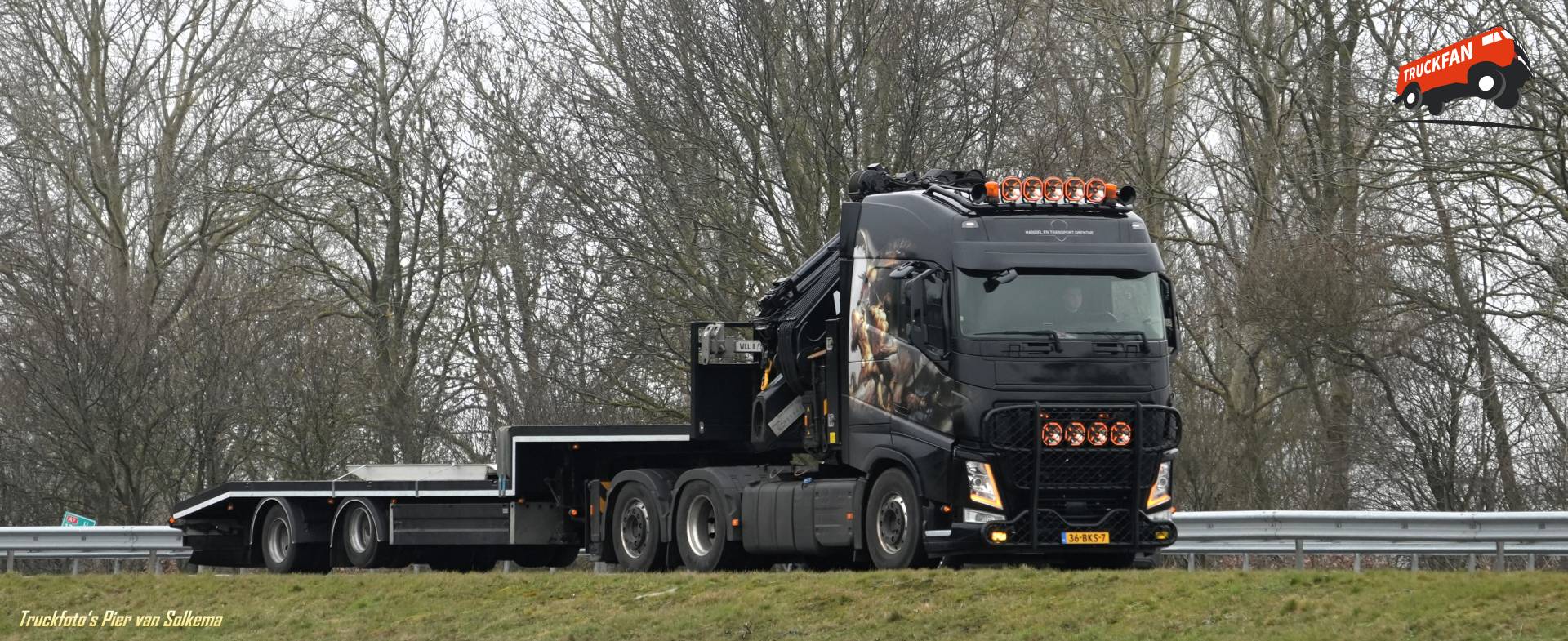 Volvo FH4 truck on the A7 near Sneek