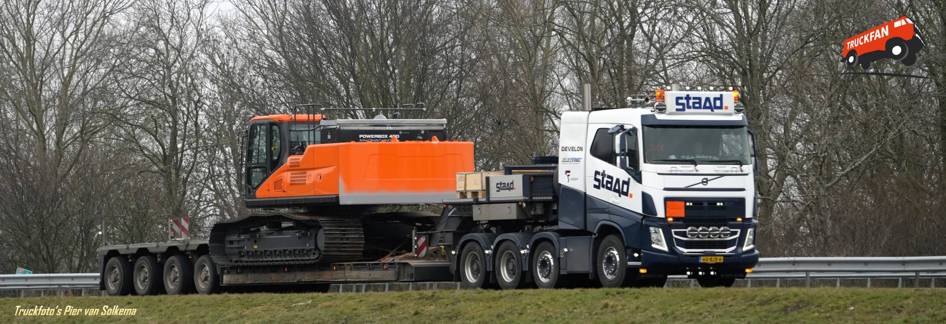 Volvo FH4 truck near A7 Sneek